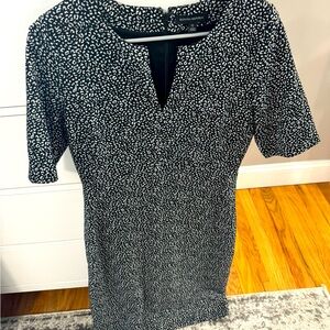 Banana Republic leopard print knee length dress size 12